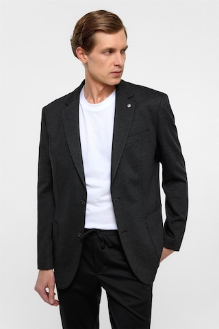 Süvari Siyah Regular Fit Mono Yaka 6 Drop Ceket-33764 Siyah