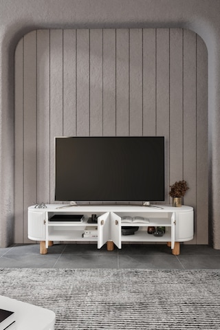 Vns Modüler Mebran Kapak. Duru Tv Sehpas180 Cm Perast Oval Tv Üni
