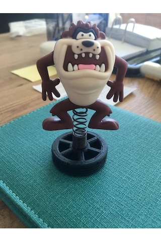 Zıp Zıp Oyuncak Tazmanya Canavarı Yaylı Her Yöne Sallanan