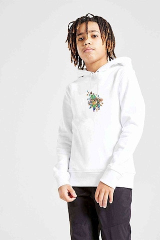 Tshirthane Minecraft Characters Baskılı Unisex Çocuk Kapüşonlu Beyaz Sweat