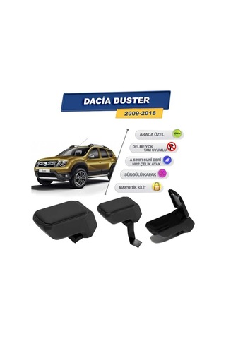 Cross Auto Accessorıes Dacia Duster 2009-2018 İle Uyumlu Çelik Ayaklı Kolçak, Kol Dayama - A+ Kalite Abs Malzeme Si