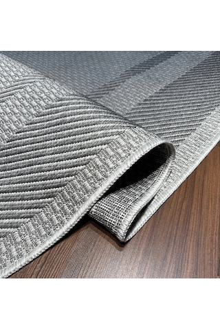 Mess Modern Dekoratif Yumuşak Dokulu Sisal Halı 3948 Gri Antrasit Çok Renkli