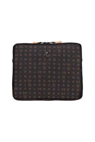 Bilik Deri Monogram Siyah Unisex Laptop & Evrak Çantası Tablet Mn Siyah