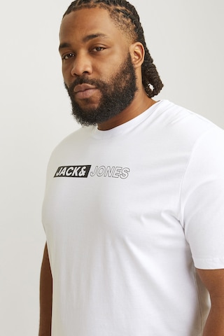 Jack&jones Büyük Beden Erkek Tişört 12243630 Whıte Beyaz