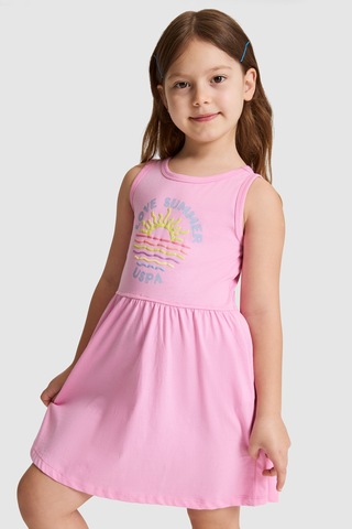 U.S. Polo Assn. Kız Çocuk Pembe Elbise Örme 50325646-vr041