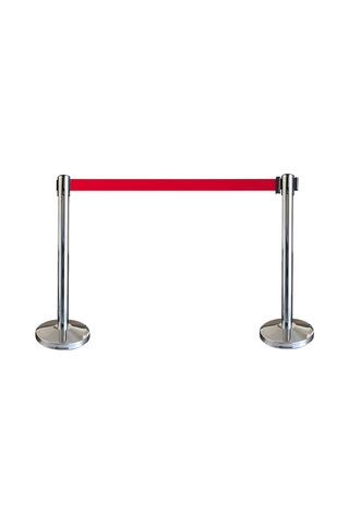 Şerit Güvenlik Bariyeri Paslanmaz Şerit Bariyer Yönlendirme Bariyeri - 304 Krom 10 Adet