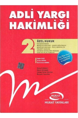 Adli Yargı Hakimliği 1 Ve 2 Cilt Takım - Kamu Hukuku - Özel Hukuk