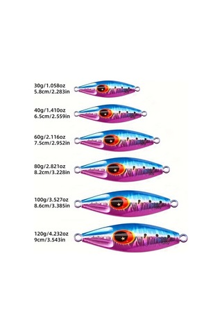 Fochsia 100g 8 Adet Yavaş Sarkan Yem Seti Levrek Yayın Yüksek Yoğunluk Kurşun Yem Deniz Tekne Balıkçılığı İçin