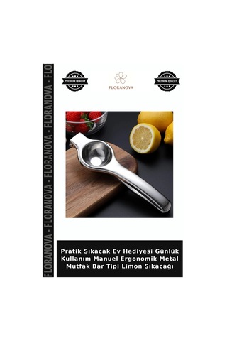 Pratik Sıkacak Ev Hediyesi Günlük Kullanım Manuel Ergonomik Metal Mutfak Bar Tipi Limon Sıkacağı Çelik