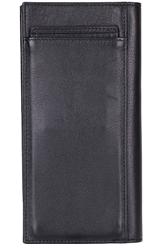 Bloomtenuta Obsidian Black Hakiki Deri Cüzdan & Telefon Çantası Siya