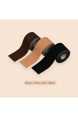 Neevoyu Kuru Tutucu Göğüs Lifting Bandı - Invisible, Soluk Renk, 3.8cm X 5m, Spor Ve Gündelik Kullanıma Uygun, Yüksek Elastik Kas Bandı Bej