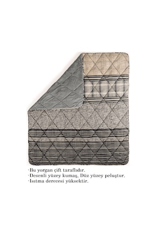 Cotton Box Velvet -timbre Antrasit- Tek Kişilik Yorgan 155x215