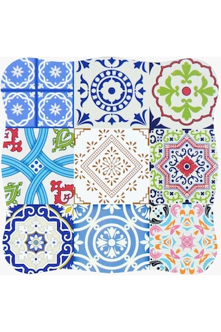 Bambu Mandala Otantik Nihale 17x17 Cm Premium Masa Koruyucu Renkli