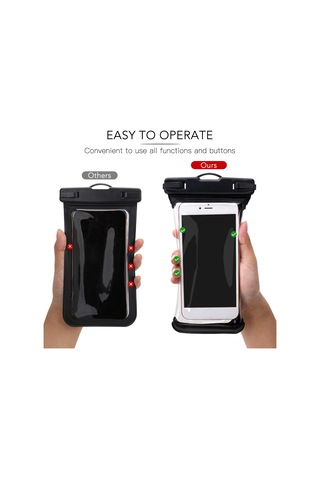 Teltree Yeşil Ipx8 Su Geçirmez Telefon Çantası - Tpu+abs Malzeme, 7 İnç Telefonlar İçin, 12x21.5cm Boyut