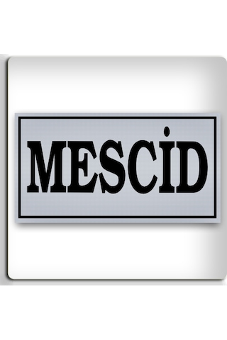 Mescid - Yönlendirme Levhası - Kendinden Yapışkanlı Metalik Gümüş Gri Tabela 8x15 Cm