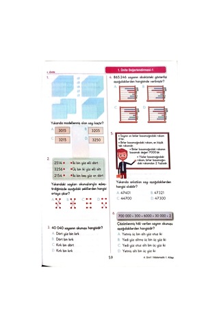 4.sınıf Matematik 1.dönem - Etkinlikli Çalışma Ve Soru Bankası Kitabı