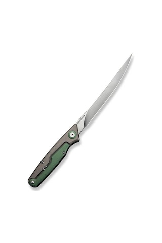 Civivi Shawka Folding Fillet Knife Gray And Green Aluminum Handle Kamp Çakı Yeşil