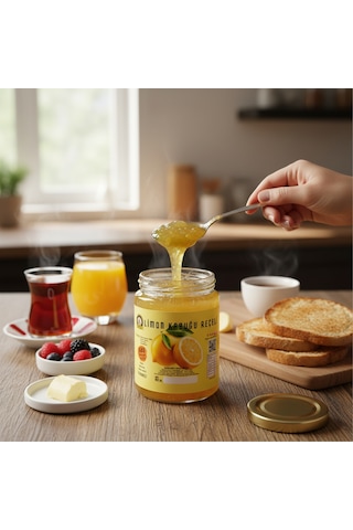 400 Gr %65 Meyveli Doğal Limon Kabuğu Reçeli