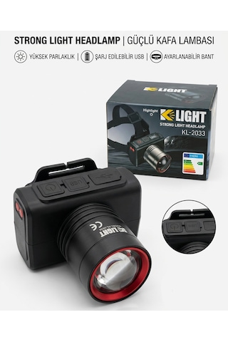 K Light Kl-2033 Şarjlı Kafa Lambası Çok Renkli