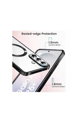 Samsung Galaxy S26 Plus Uyumlu Kılıf Kamera Lens Koruyuculu Magsafe Özellikli Telefon Kılıfı Kapak Siyah