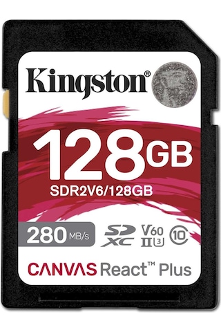 Kingston SDR2V6 Canvas React Plus V60 128 GB SD Hafıza Kartı