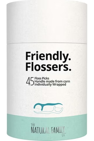 Natural Family Co Friendly Flossers Floss Pick 45 Adet