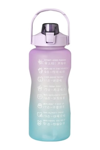 Novahub Ölçekli Motivasyonlu Su Şişesi Bpa-free Fda 2000 Ml Mor Mavi 538013757 , Bpa İçermeyen 615