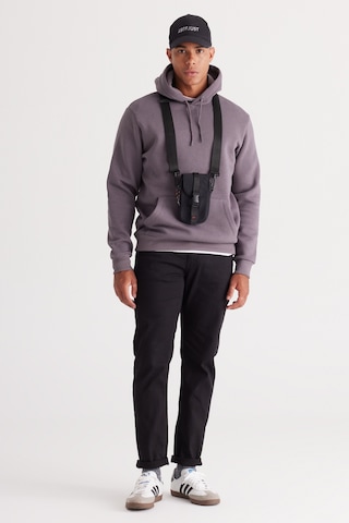 AC&Co / Altınyıldız Classics Erkek Koyu Gri Standart Fit Normal Kesim Kapüşonlu Kanguru Cepli Pamuklu Sweatshirt Koyu Gri