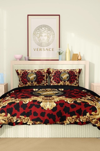 Marka Nevresim Takımı Çift Kişilik Pamuklu Saten Kumaş 6 Parça 3d Dijital Baskı Duvet Cover Set Model No:110 Renkli