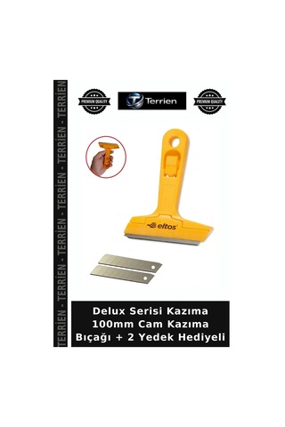 Delux Serisi Kazıma 100mm Cam Kazıma Bıçağı + 2 Yedek Hediyeli