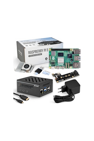 Db-tronic Raspberry Pi 5 8gb Pcıe M.2 Nvme Seti 64gb Sürümü Güç Kaynağı 27w Metal Kasa Aktif Soğutucu M.2 Nvme Ssd Pcıe Kartı Akıllı Ev, Retro Oyun Ve Ev Asistanı İçin İdeal