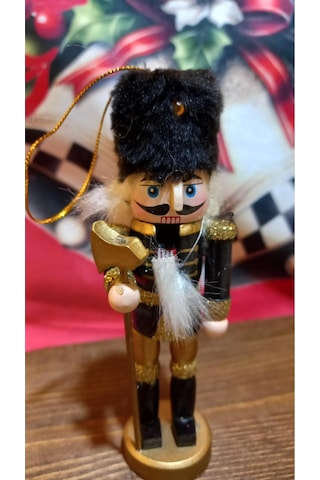 Kuşun Asker/fındıkkıran Ahşap 13 Cm Siyah