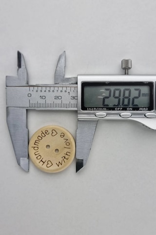 En Büyük Boy 30 Mm Ahşap Handmade Açık Renk Kaban Çeket Hırka Yelek Düğmesi 5 Adet