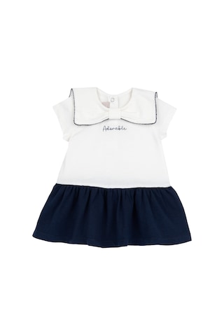Chicco Kız Bebek Kısa Kollu Elbise 09101197000000 000038 Beyaz