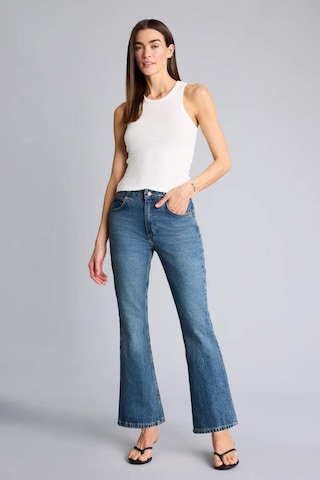Defacto Crop Flare Fıt Normal Bel Bilek Boy Jean Pantolon H3050ax26smnm28 Mavi-nm28