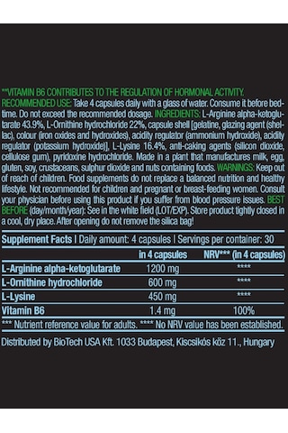 Biotech Usa Gh Testosteron 120 Caps.