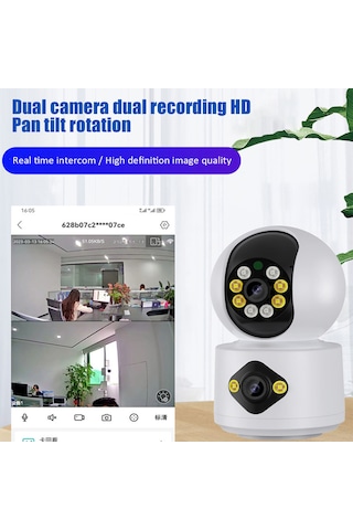 Gajeena 1080p Full Hd İç Mekan Güvenlik Kamerası, İki Yönlü Konuşma, Gece Görüşü, Hareket Algılama, 2.4g Wifi, 355 Döndürme