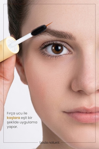 Bade Natural Ultra Hacim Veren Doğal Hint Yağı Kaş Kirpik Serumu Besleyici, Güçlendirici, Dolgunlaştırıcı 10 Ml Şeffaf