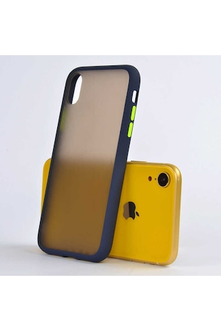 Apple Uyumlu iPhone XR 6.1 Kılıf Zore Fri Mat Yüzey Renkli Kenar Kılıf