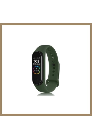 Kahveci.store Mi Band 7 Uyumlu Klasik Kordon - Haki Yeşil 22