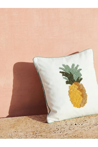 Karışık Ananas Baskılı Kırlent Kılıfı 40x50 Cm