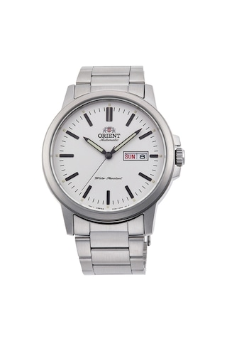 Orient Ra-aa0c03s39b Otomatik Çelik Gri Beyaz Kadran Kristsl Cam 42 Mm Erkek Kol Saati Gri