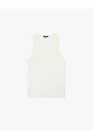 Koton Kolsuz Pamuklu Bisiklet Yaka Slim Fit Atlet Beyaz 6sam30001mk Beyaz