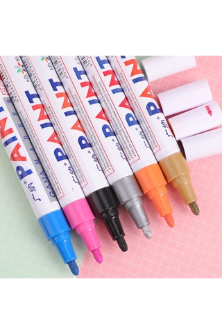 Aubyhe Mor Gn-110 Boya Kalemi - Ofis, Taş, Lastik, Siyah Kart İçin Renkli İmza Ve Tamir Kalemi Diğer