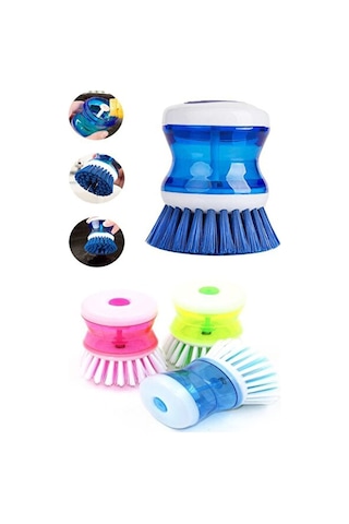 Pratik Bulaşık Banyo Fırçası Bulaşık Banyo Deterjan Hazneli Fırça