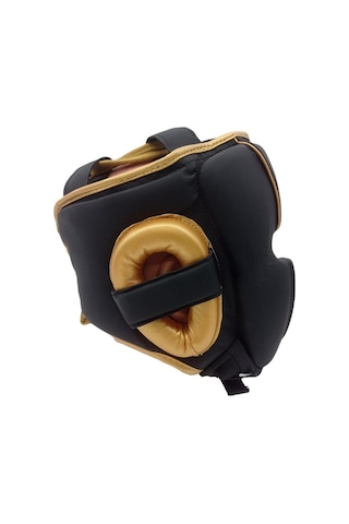 Dragondo 11746-p Yanakları Korumalı Kask Siyah - Altın