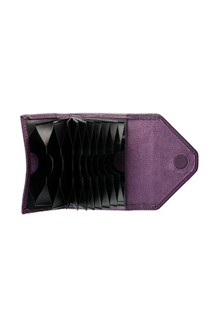 Mft Leather Hakiki Deri Kadın Akordiyon Cüzdan Mia 2190 Flother Mat Mor