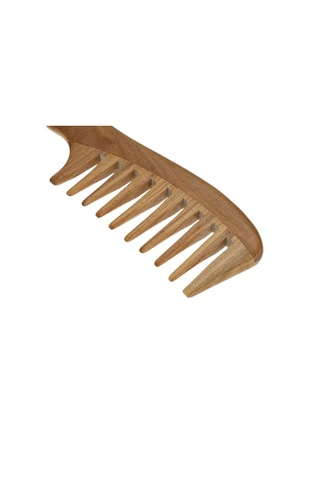 Moveevo Anself Doğal Yeşil Sandal Ağacı Tarak Sağlık Masajı Kuaförlük Geniş Dişli Ahşap Tarak