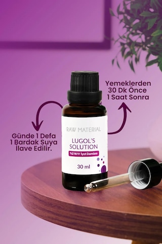 Raw Material Lugol Çözeltisi %2'lik 30 Ml 2 Adet
