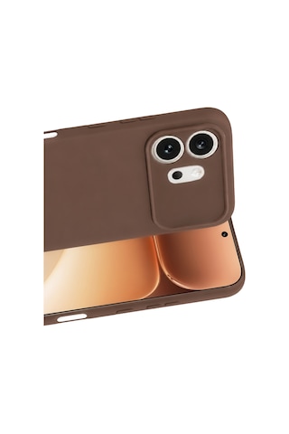 Honor 600 İle Uyumlu Kılıf Esnek Premium Telefon Kılıfı Ve Temperli Cam Ekran Koruyucu Kahverengi
